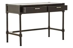 Interiors by Premier Heritage Two Drawer Black Finish Desk