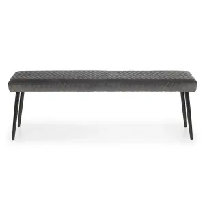 Berwick Dining Table & 2 Luxe Low Grey Benches