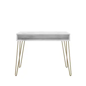 Novogratz Athena Desk in White Marble