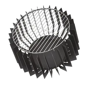 Steel Outdoor Fire Basket - Black