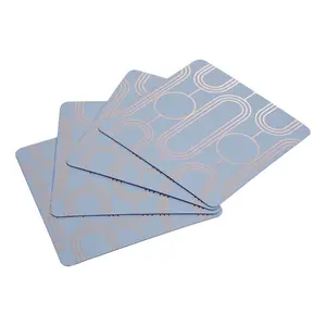 Maison by Premier 4Pc Frosted Deco Blue Coasters