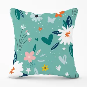 Garden Summer Flowers Outdoor Cushion 45cm x 45cm