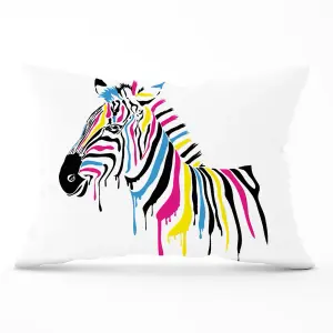 Multi Coloured Zebra Cushions 33cm x 48cm