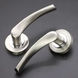 Mercury Lever Door Handle Satin Chrome/Polished Chrome