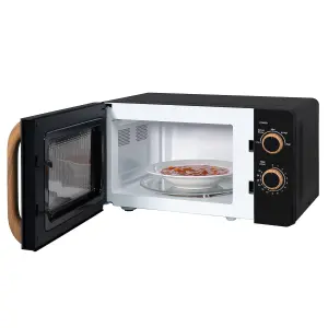 Russell Hobbs Scandi Microwave 17 Litre 700W Black Wood Effect Manual RHMM713B-N