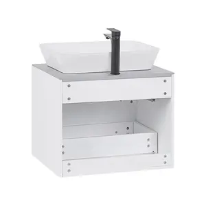 Erubey 600mm Wall Hung Single Vanity Unit White