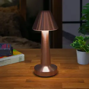 Global Gizmos Rechargeable LED Table Lamp - Brass