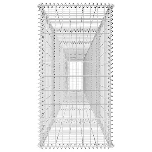 Berkfield Gabion Wall with Cover Galvanised Steel 600x50x100 cm