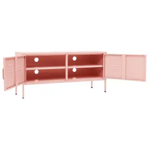 Berkfield TV Cabinet Pink 105x35x50 cm Steel