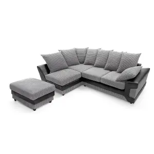 Dino Corner Sofa in Grey Left Facing