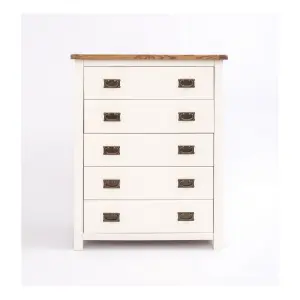 Lovere 5 Drawer Chest of Drawers Bras Drop Handle