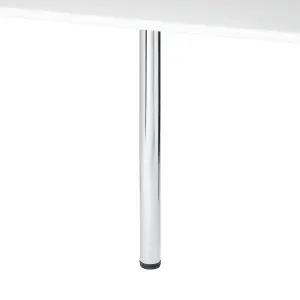 GoodHome Nantua 900mm Chrome effect Modern Worktop support leg (Dia)60mm