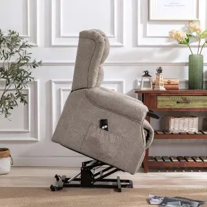 Ashfield Electric Fabric Single Motor Riser Rise Recliner Lift Mobility Tilt Chair Mocha