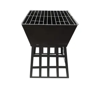 Redwood 33cm x 33cm Outdoor Garden Square Fire Pit or Heater or BBQ