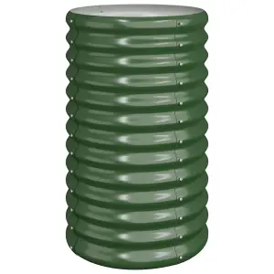 Berkfield Garden Planter Powder-coated Steel 40x40x68 cm Green