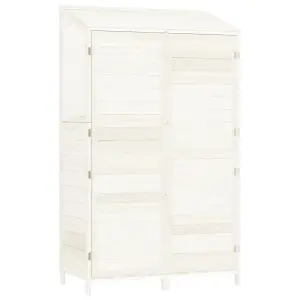 Berkfield Garden Shed White 102x52x174.5 cm Solid Wood Fir