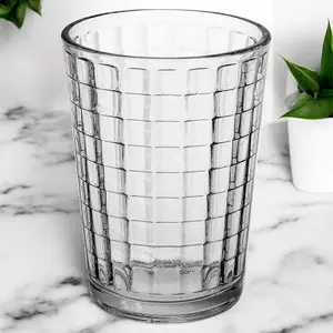 Queensway Home & Dining 200ml 12 Pcs Berlin Drinking Glasses Sets Glassware Patterned Water Cup Juice Cocktail Tumbler