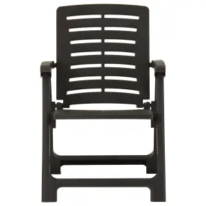 Berkfield Garden Chairs 2 pcs Plastic Anthracite