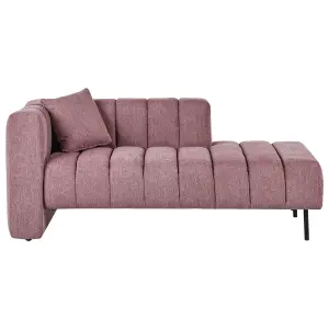 Left Hand Chaise Lounge Pink LANNILS