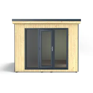 Forest Garden Xtend 10x9 ft with Single door & 3 windows Pent Garden office