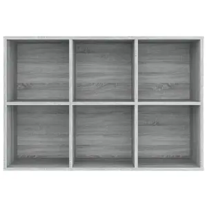 Gardinier Book Cabinet 66 x 30 x 98 cm Engineered Wood Grey Sonoma