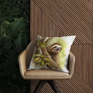 Sloth Watercolour Outdoor Cushion 45cm x 45cm