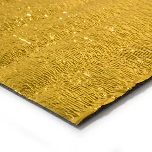 5mm Gold Laminate & Wood Underlay 15m2 (1m x 15m Roll) Moisture Proof Membrane Impact & Airborne Noise Reduction