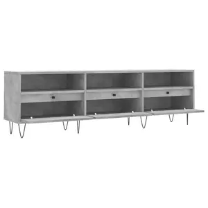 Berkfield TV Cabinet Concrete Grey 150x30x44.5 cm Engineered Wood