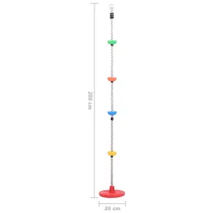 Berkfield Climbing Rope Swing with Platforms and Disc 200 cm