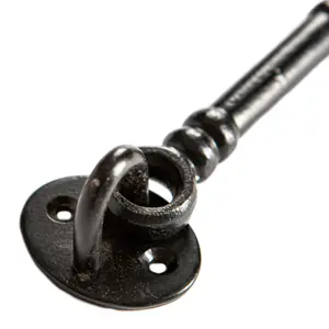 Hammer & Tongs - Ornate Cabin Hook and Eye - W225mm - Black