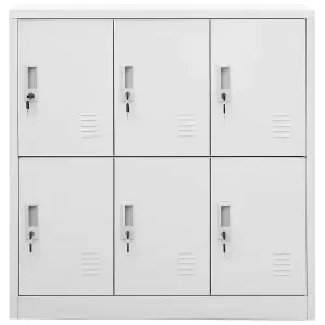 Berkfield Locker Cabinets 2 pcs Light Grey 90x45x92.5 cm Steel