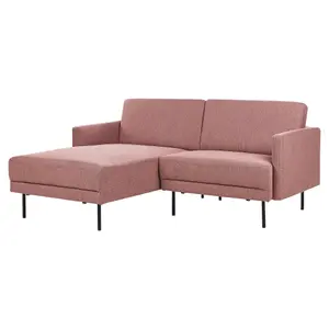 Right-Hand Corner Sofa BREDA Golden Brown Fabric 2 Seater Right Hand