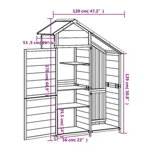 Geinbow 3 ft. W x 2 ft. D Wooden Overlap Apex Tool Shed Grey