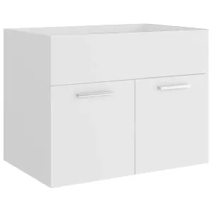 Berkfield 2 Piece Bathroom Furniture Set White Engineered Wood