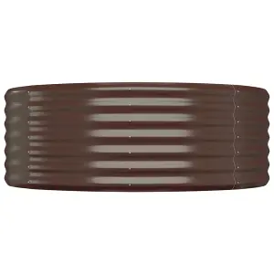 Berkfield Garden Planter Powder-coated Steel 544x100x36 cm Brown