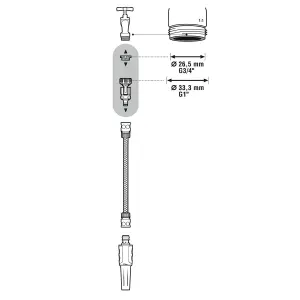 Gardena Gardena Angled Rotating Swivel Garden Tap Connector Adaptor 1" / 3/4" inch BSP