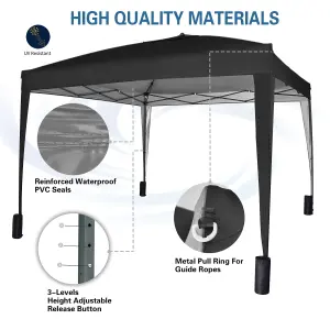 MCC Direct Gazebo 3x3 Pop up with Sides Black