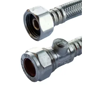 Oracstar Flexi Tap Connector Silver (50cm x 15mm)