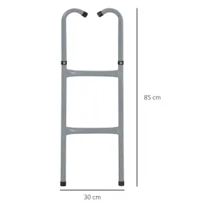 HOMCOM Trampoline Ladder Galvanized Steel Climbing Suitable for 6FT 10FT Jumper