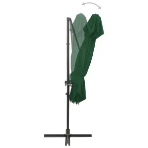 Berkfield Cantilever Umbrella with Double Top Green 250x250 cm