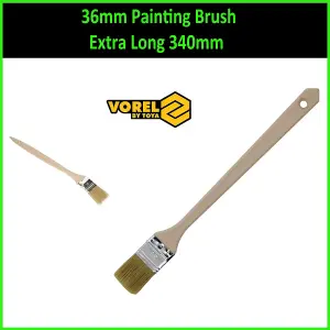 36mm Extra Long 340mm Radiator Brush ANGLED HEADS Painting Brushes