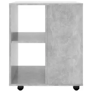 Berkfield Rolling Cabinet Concrete Grey 60x53x72 cm Engineered Wood