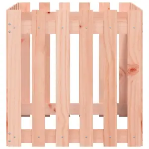 Berkfield Garden Planter with Fence Design 60x60x60 cm Solid Wood Douglas