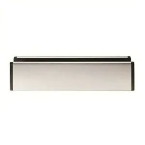 All in one Sleeved Letterbox Plate 260 x 47mm Aperture Satin Steel