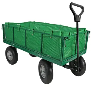 Heavy Duty Garden Cart Trolley Festival Hand Truck Wagon 500kgs Folding Sides