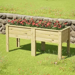 OutdoorGardens 1.8m Wooden Raised Deep Planter