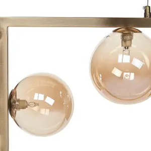 Metal 5 Light Pendant Lamp Brass GEEHI