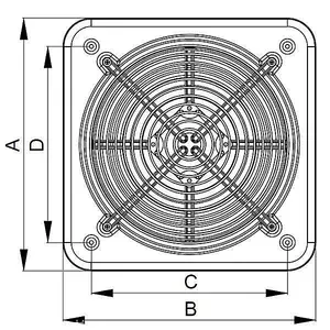 Industrial White Commercial Extractor Fan 200mm / 240V / 405m3/h