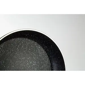 Interiors By Premier Organic 26cm Frypan, Non Stick Stainless Steel Frying Pan, Marble Coated Frying Pan For Efficient Cooking