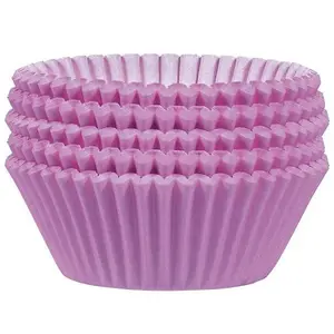 Plain Muffin and Cupcake Cases (Pack of 50) Purple (One Size)